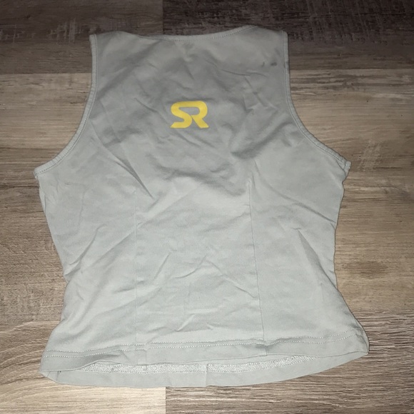 Gsuwoo So Real grey and yellow crop top size XS - Picture 8 of 11